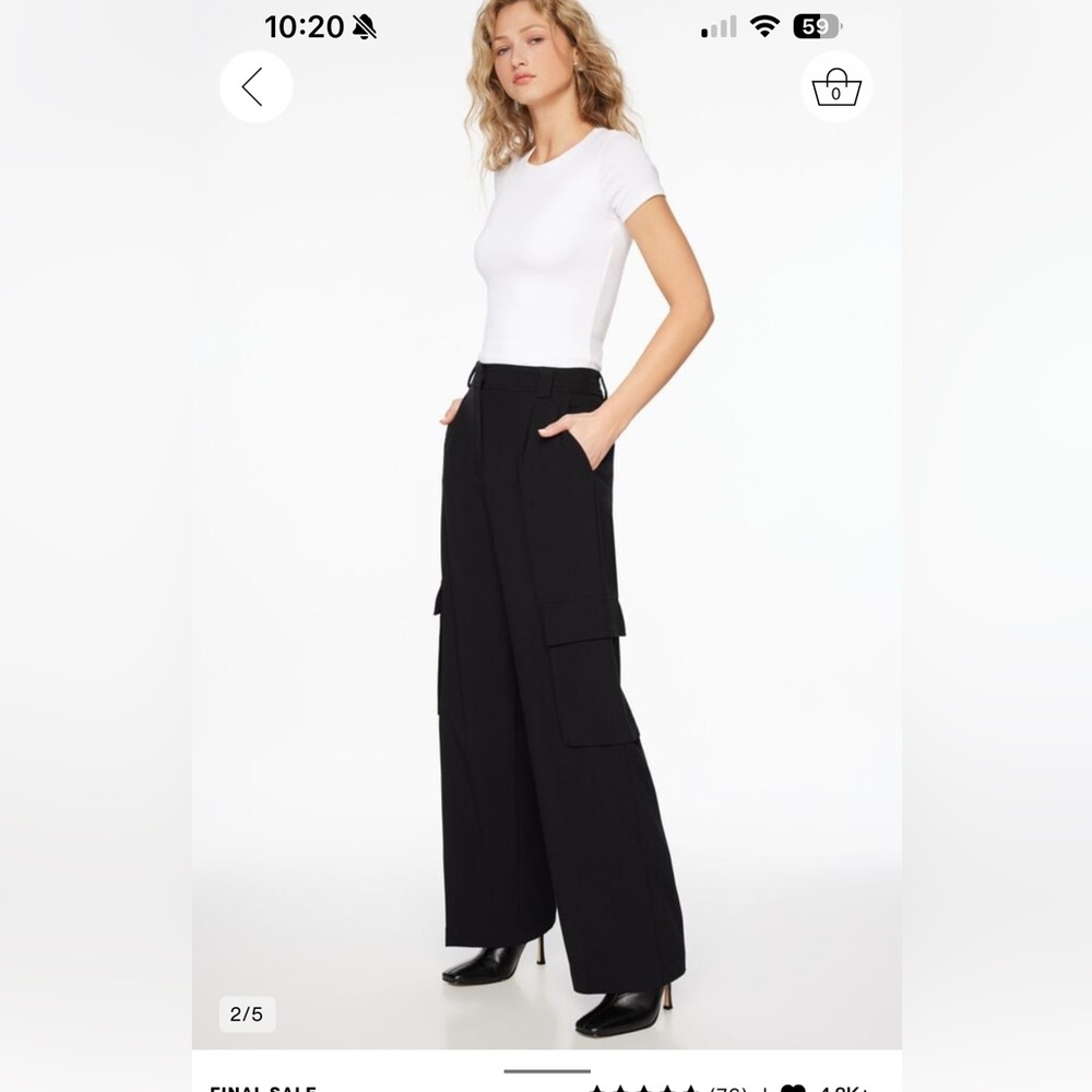 Dynamite Gemma Wide-Leg Cargo Pants